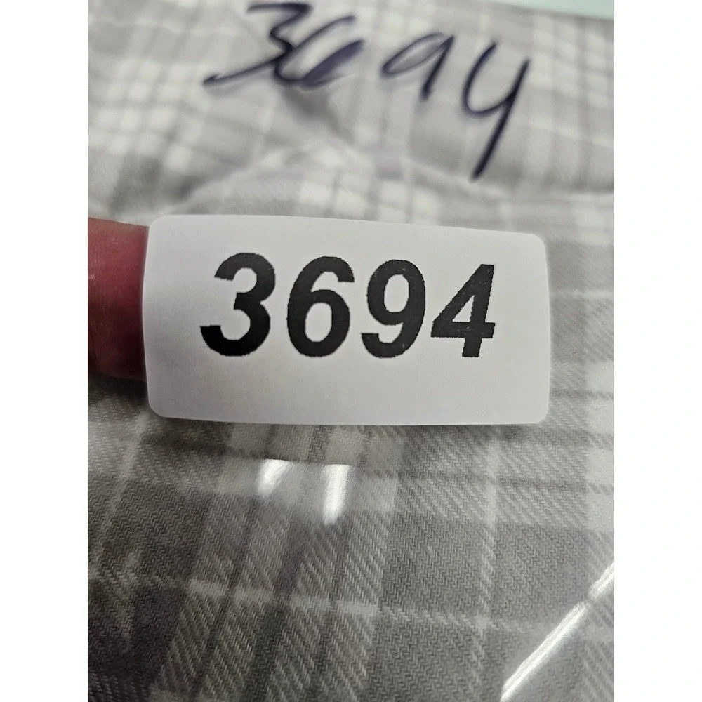 Goodfellow & Co Mens Plaid Midweight Flannel Shirt Gray Cotton Casual Size M